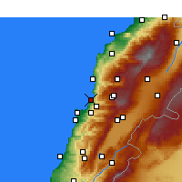 Nearby Forecast Locations - Jounieh - Map