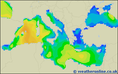 Balearic Islands - Wave heights - Mon, 26 Jan, 13:00 CET