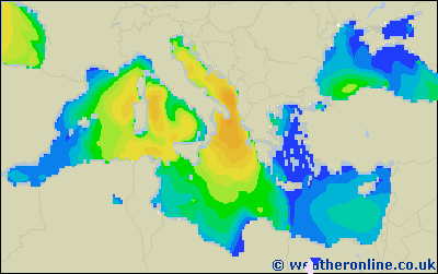 Balearic Islands - Wave heights - Sat, 10 Oct, 20:00 CEST
