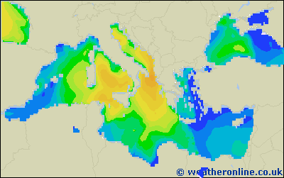 Tyrrhenian Sea - Wave heights - Sun, 11 Oct, 02:00 CEST