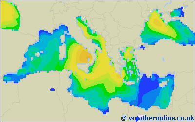 Tyrrhenian Sea - Wave heights - Sun, 11 Oct, 14:00 CEST