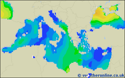 Balearic Islands - Wave heights - Mon, 12 Oct, 20:00 CEST
