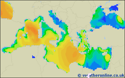 Tyrrhenian Sea - Wave heights - Thu, 26 Nov, 07:00 CET