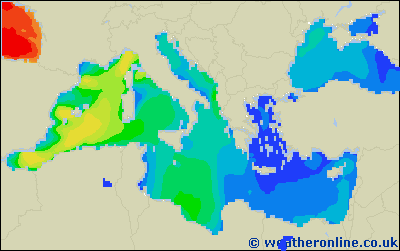 Tyrrhenian Sea - Wave heights - Tue, 09 Feb, 13:00 CET