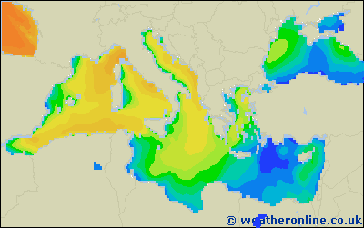 Tyrrhenian Sea - Wave heights - Wed, 10 Feb, 13:00 CET
