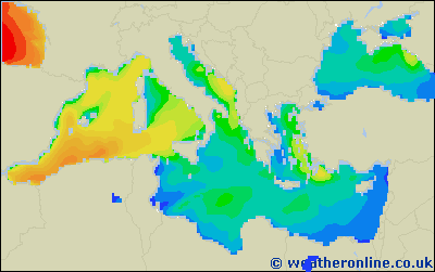 Balearic Islands - Wave heights - Mon, 15 Feb, 01:00 CET