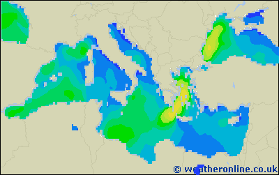 Balearic Islands - Wave heights - Fri, 26 Aug, 14:00 CEST