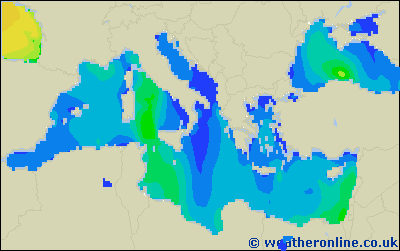 Tyrrhenian Sea - Wave heights - Sat, 01 Oct, 20:00 CEST