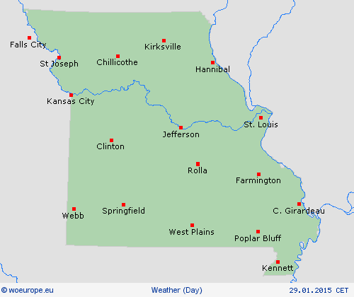 overview Missouri North America Forecast maps
