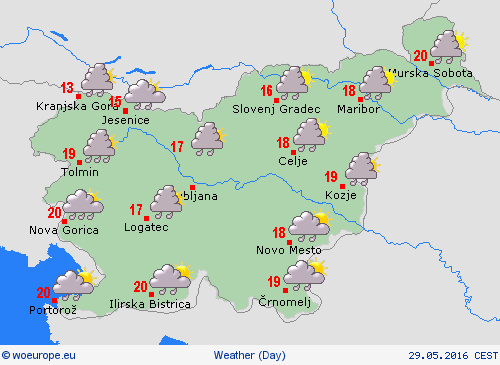 overview Slovenia Europe Forecast maps