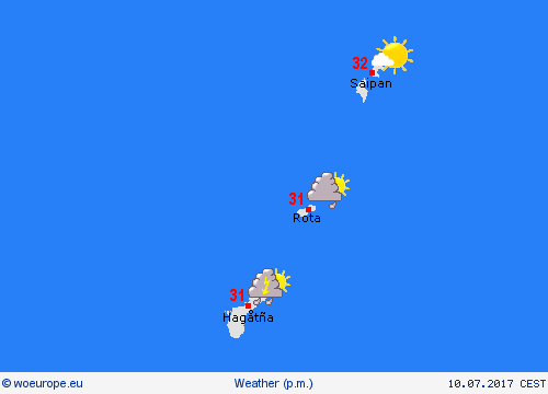 overview Marianen Oceania Forecast maps