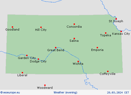 overview Kansas North America Forecast maps