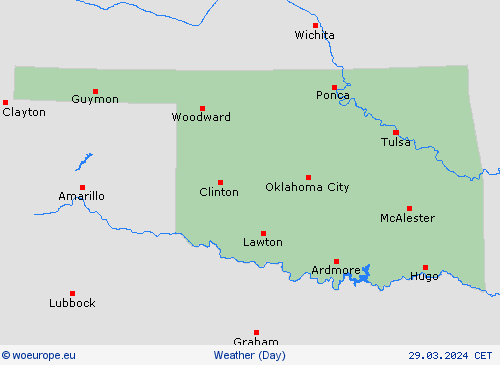 overview Oklahoma North America Forecast maps