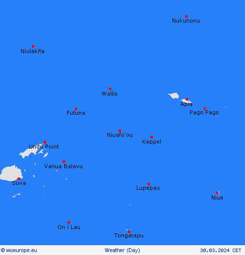 overview Futuna and Wallis Oceania Forecast maps