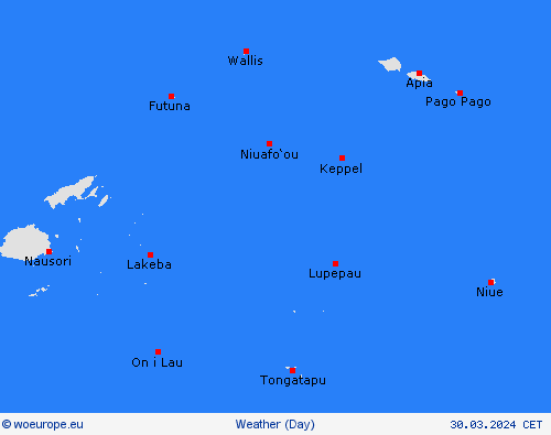 overview American Samoa Oceania Forecast maps