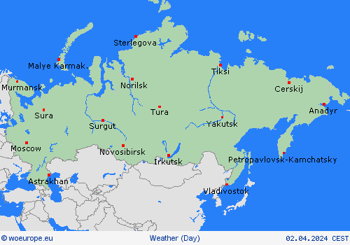 overview Russian Feder. Asia Forecast maps