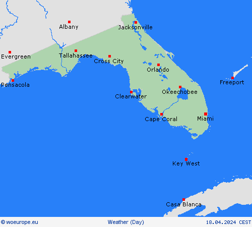 overview Florida North America Forecast maps