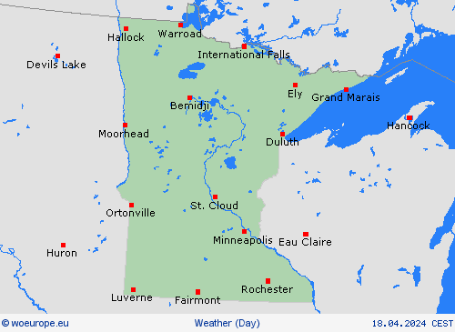 overview Minnesota North America Forecast maps