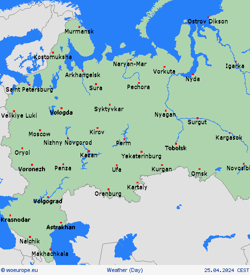 overview Russia Europe Forecast maps