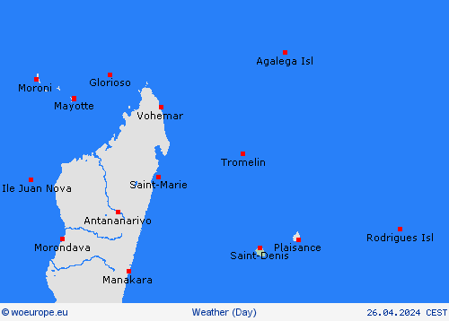 overview Reunion Africa Forecast maps