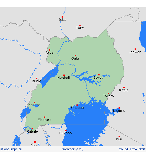 overview Uganda Africa Forecast maps