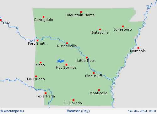 overview Arkansas North America Forecast maps