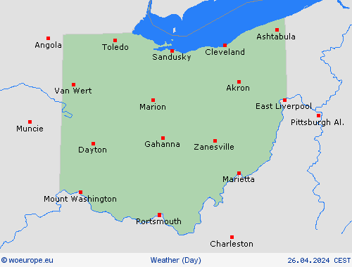 overview Ohio North America Forecast maps