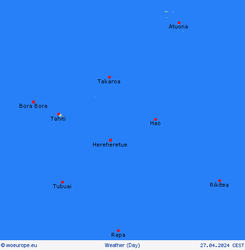 overview French Polynesia Oceania Forecast maps