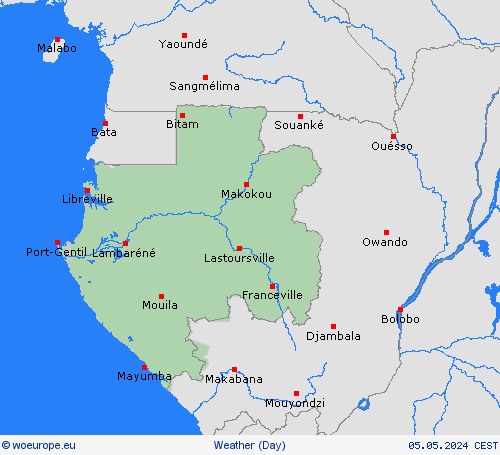 overview Gabon Africa Forecast maps