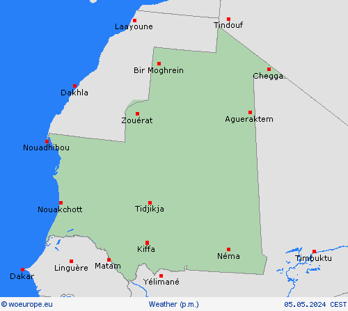 overview Mauritania Africa Forecast maps