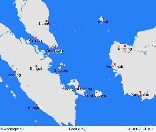 road conditions Singapore Asia Forecast maps