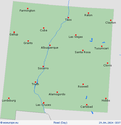 road conditions New Mexico North America Forecast maps