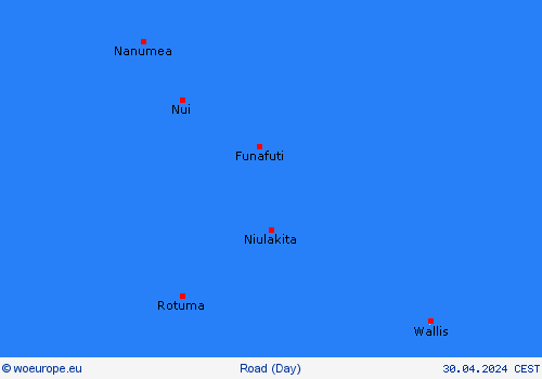 road conditions Tuvalu Oceania Forecast maps