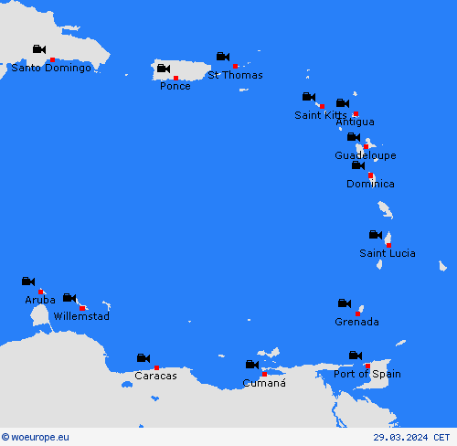 webcam Lesser Antilles Central America Forecast maps