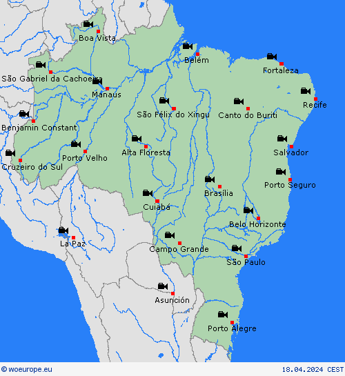 webcam Brazil South America Forecast maps