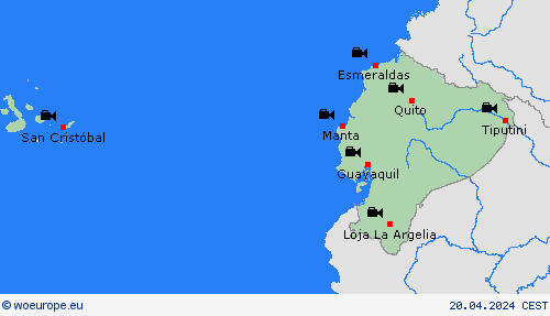webcam Ecuador South America Forecast maps
