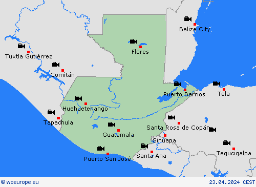 webcam Guatemala Central America Forecast maps