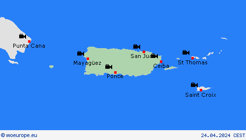 webcam Puerto Rico Central America Forecast maps