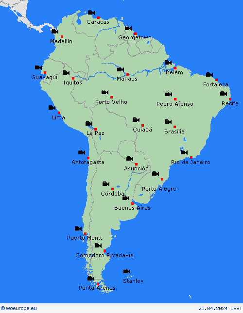 webcam  South America Forecast maps