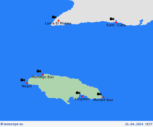 webcam Jamaica Central America Forecast maps