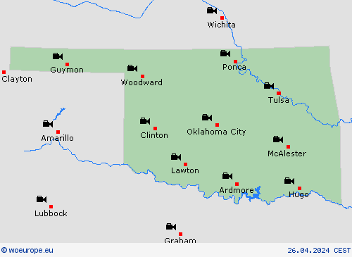 webcam Oklahoma North America Forecast maps