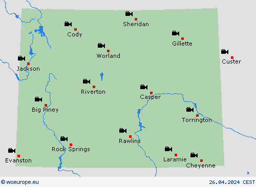webcam Wyoming North America Forecast maps