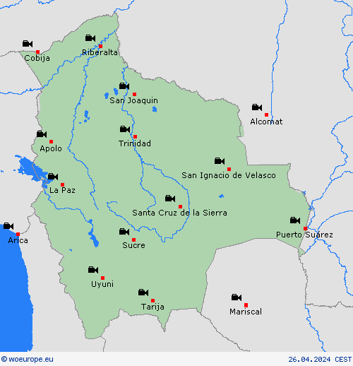 webcam Bolivia South America Forecast maps