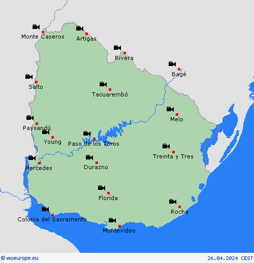 webcam Uruguay South America Forecast maps