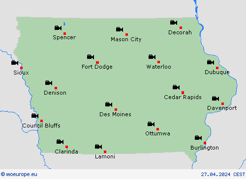 webcam Iowa North America Forecast maps