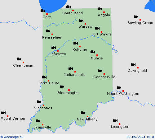 webcam Indiana North America Forecast maps