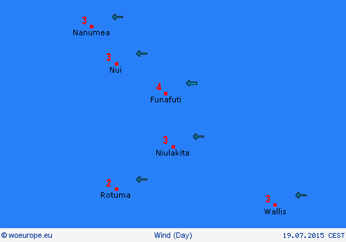 wind Tuvalu Oceania Forecast maps