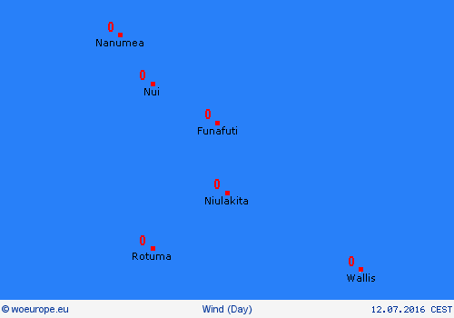 wind Tuvalu Oceania Forecast maps