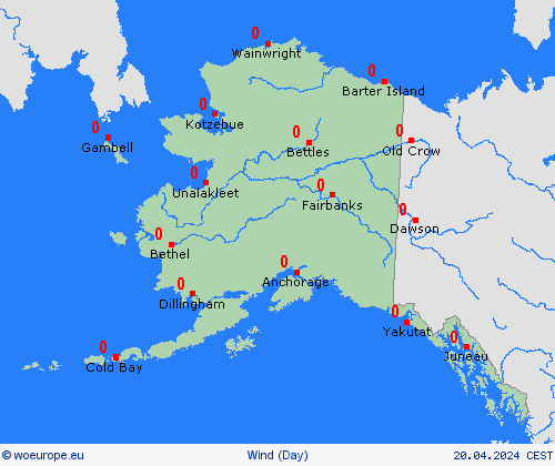 wind Alaska North America Forecast maps