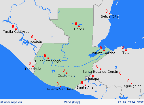 wind Guatemala Central America Forecast maps